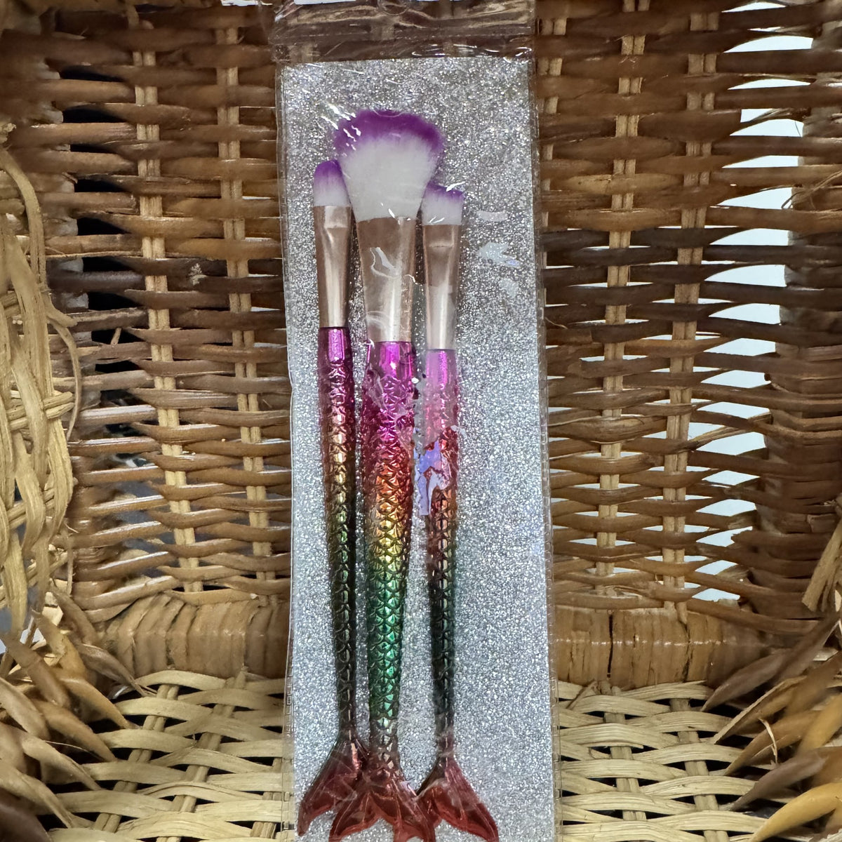 Mermaid Tail Makeup Brush Set (3-Piece)