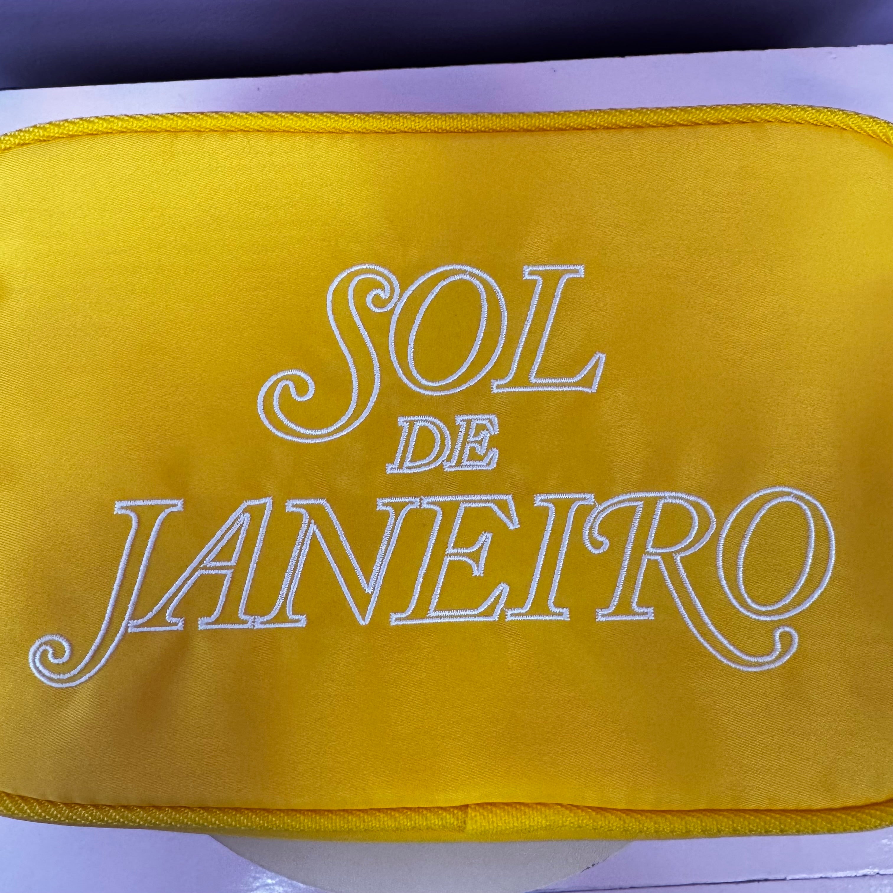 Sol de Janeiro Yellow Quilted Makeup Bag