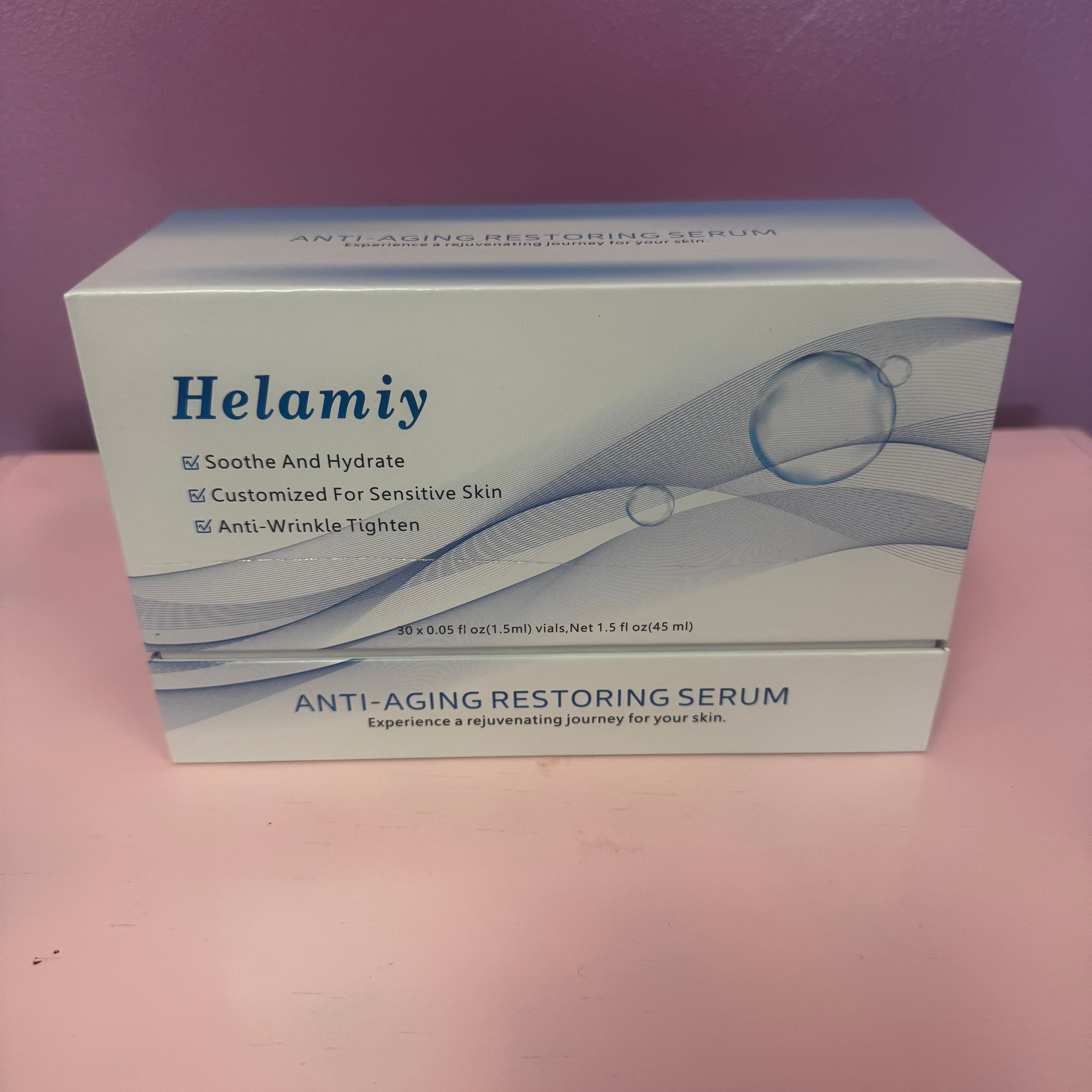 Helamiy Anti‑Aging Restoring Serum (30 × 1.5 mL vials / 45 mL total)