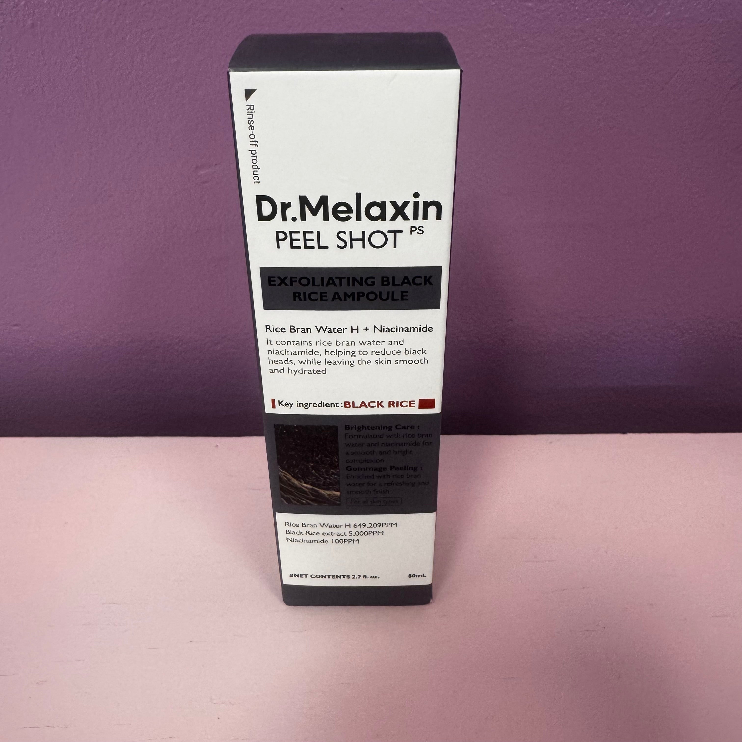 Dr. Melaxin Peel Shot PS Exfoliating Black Rice Ampoule (2.7 fl oz / 80 mL)