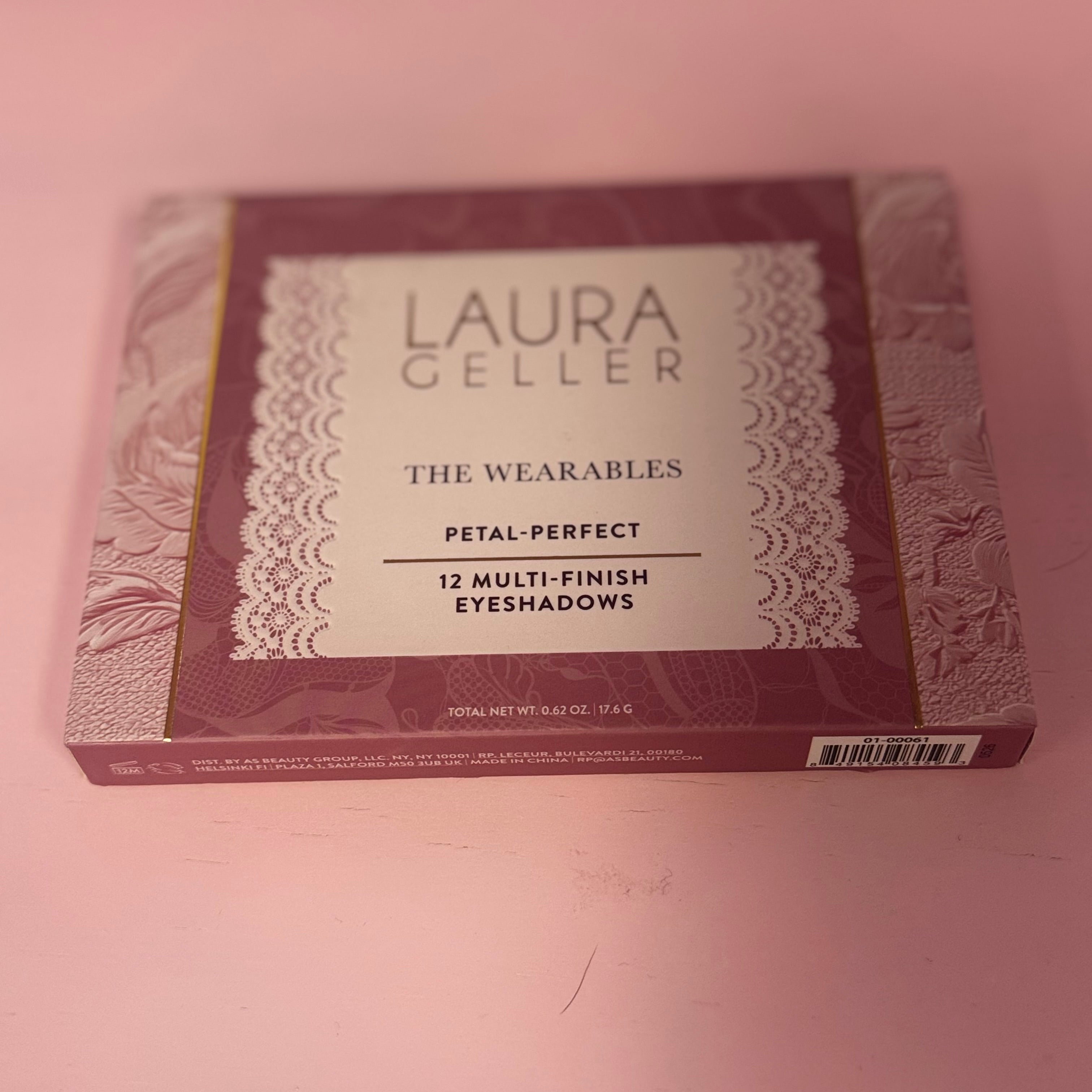 Laura Geller The Wearables Petal‑Perfect 12 Multi‑Finish Eyeshadows (0.62 oz / 17.6 g).