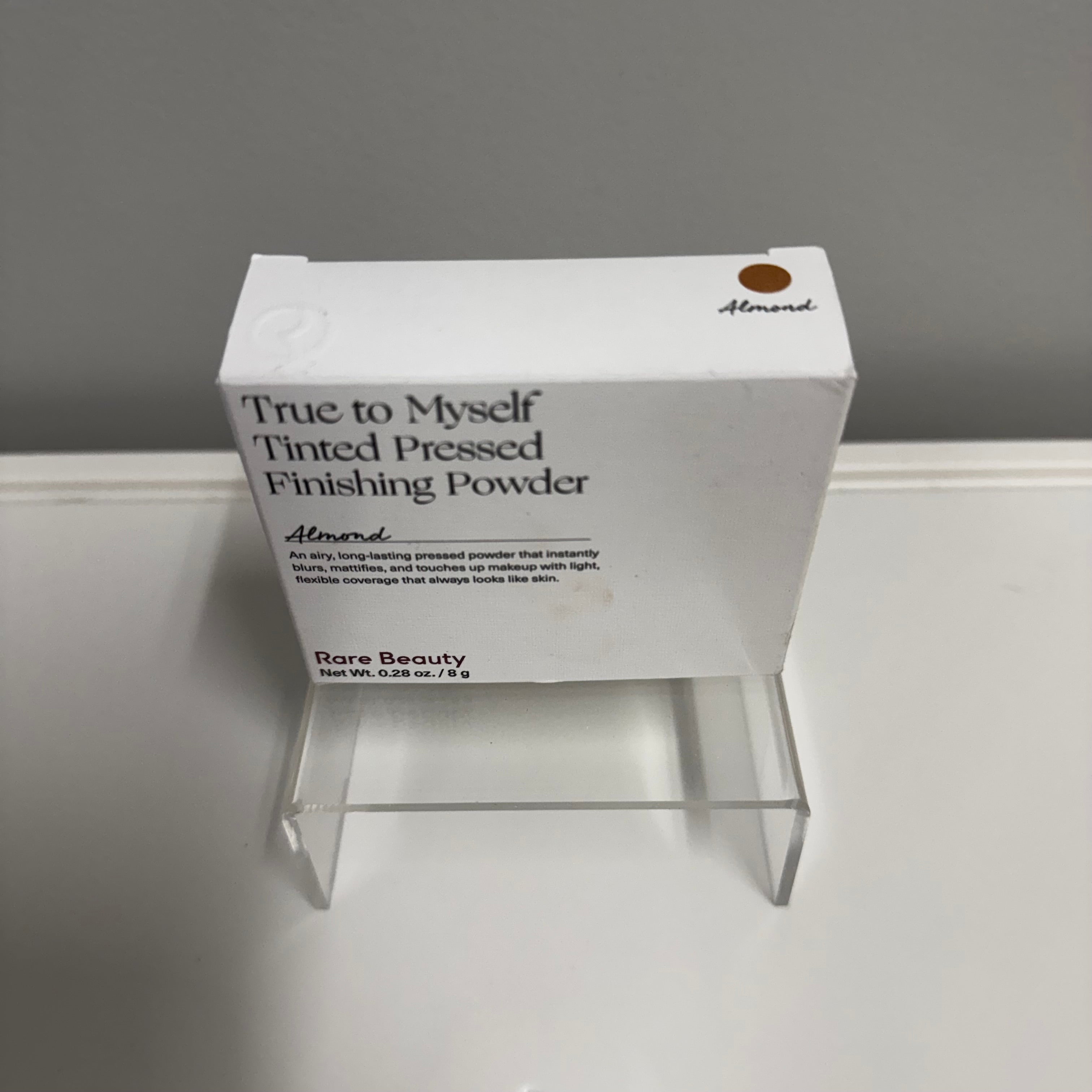 Rare Beauty True to Myself Tinted Pressed Finishing Powder in Almond (0.28 oz / 8 g).