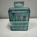 Brookstone – Clean Cut Trio Assorted Nail Clippers (3‑Piece Travel Tin Case)