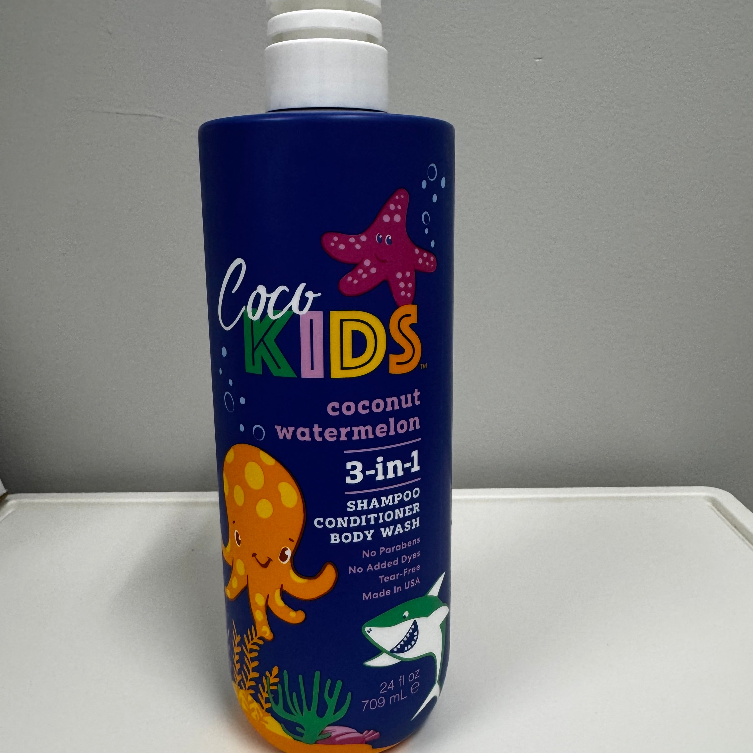 Coco Kids – Coconut Watermelon 3‑in‑1 Shampoo, Conditioner & Body Wash (24 fl oz)