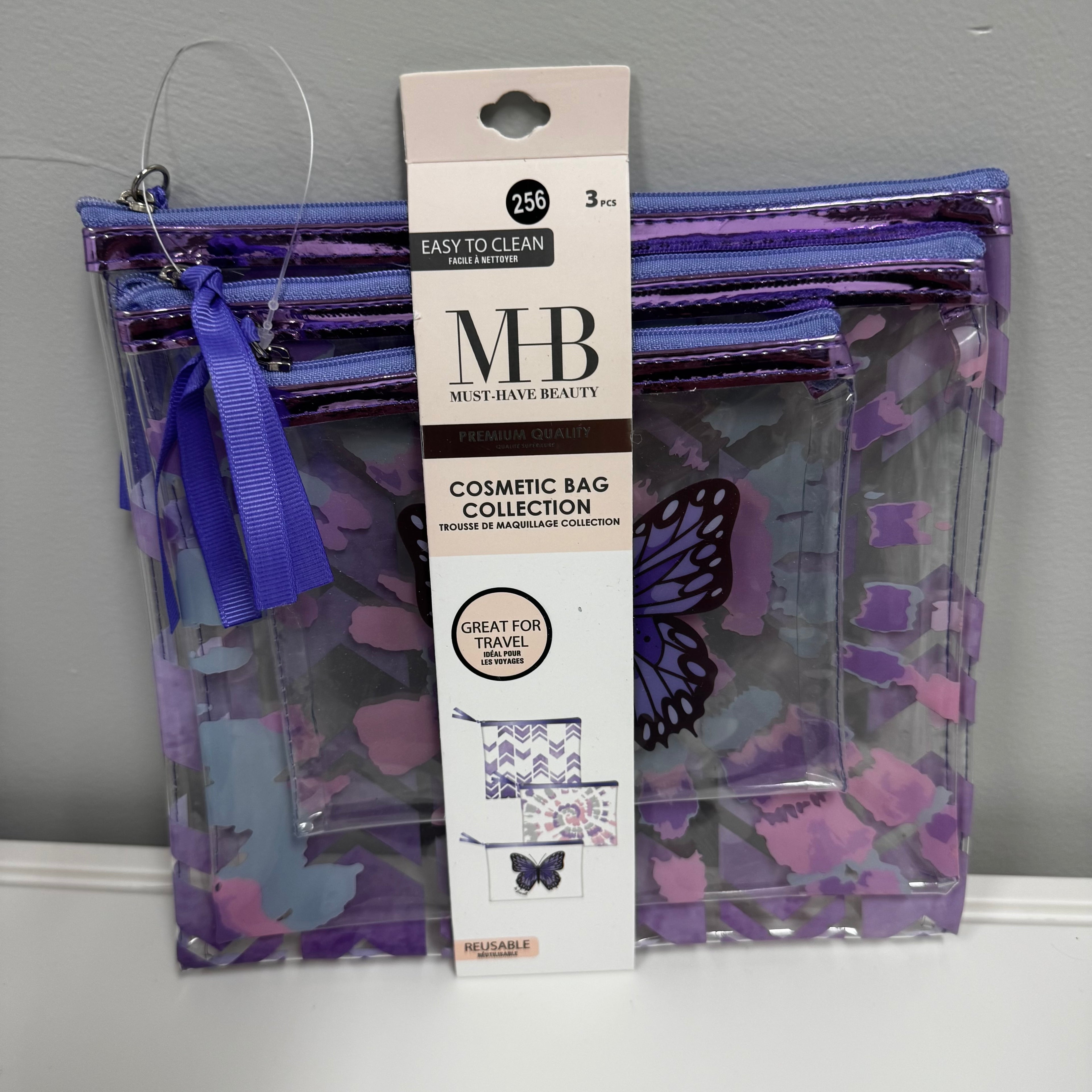 Must‑Have Beauty – Cosmetic Bag Collection (3‑Piece Set)