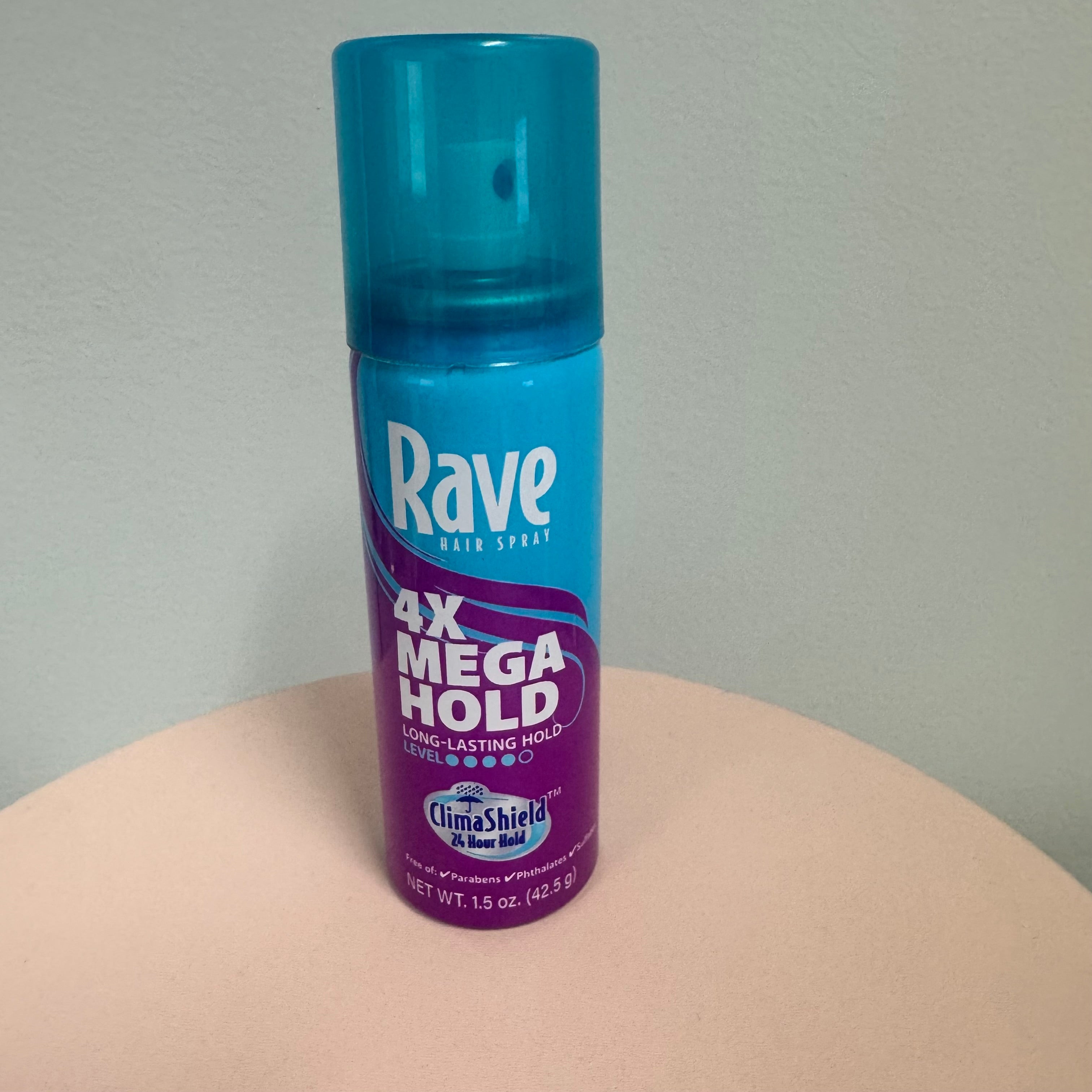 Rave 4X Mega Hold Hair Spray – Long‑Lasting Level 4 Hold (1.5 oz / 42.5 g)