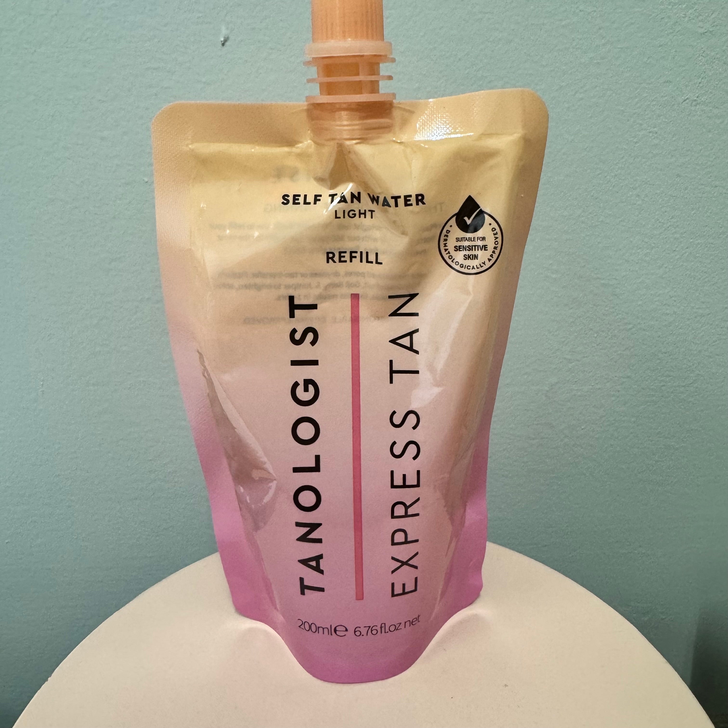 Tanologist Express Tan Self Tan Water Refill – Light (200 mL / 6.76 fl oz)