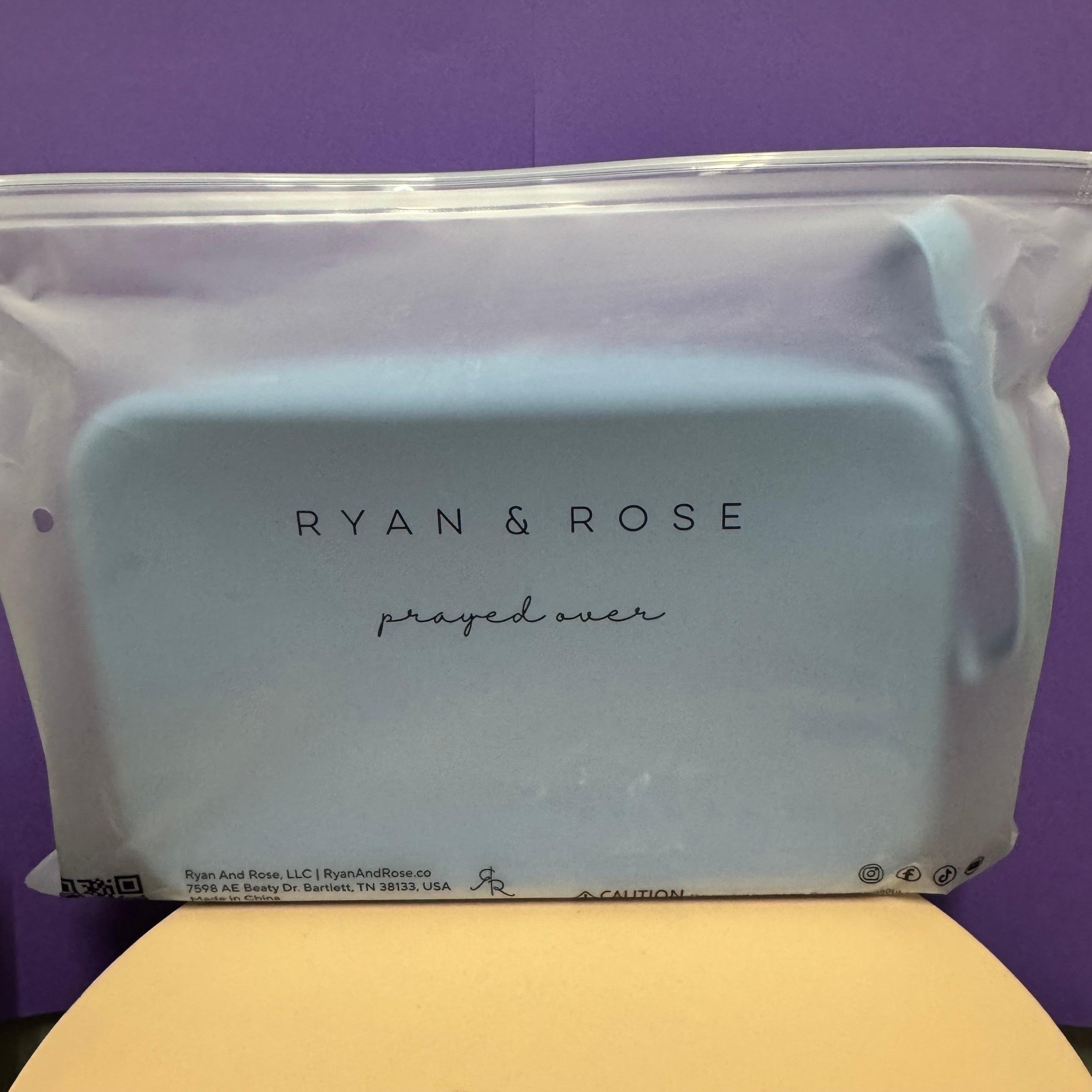 Ryan & Rose “Prayed Over” Silicone Case  - Dusty Blue