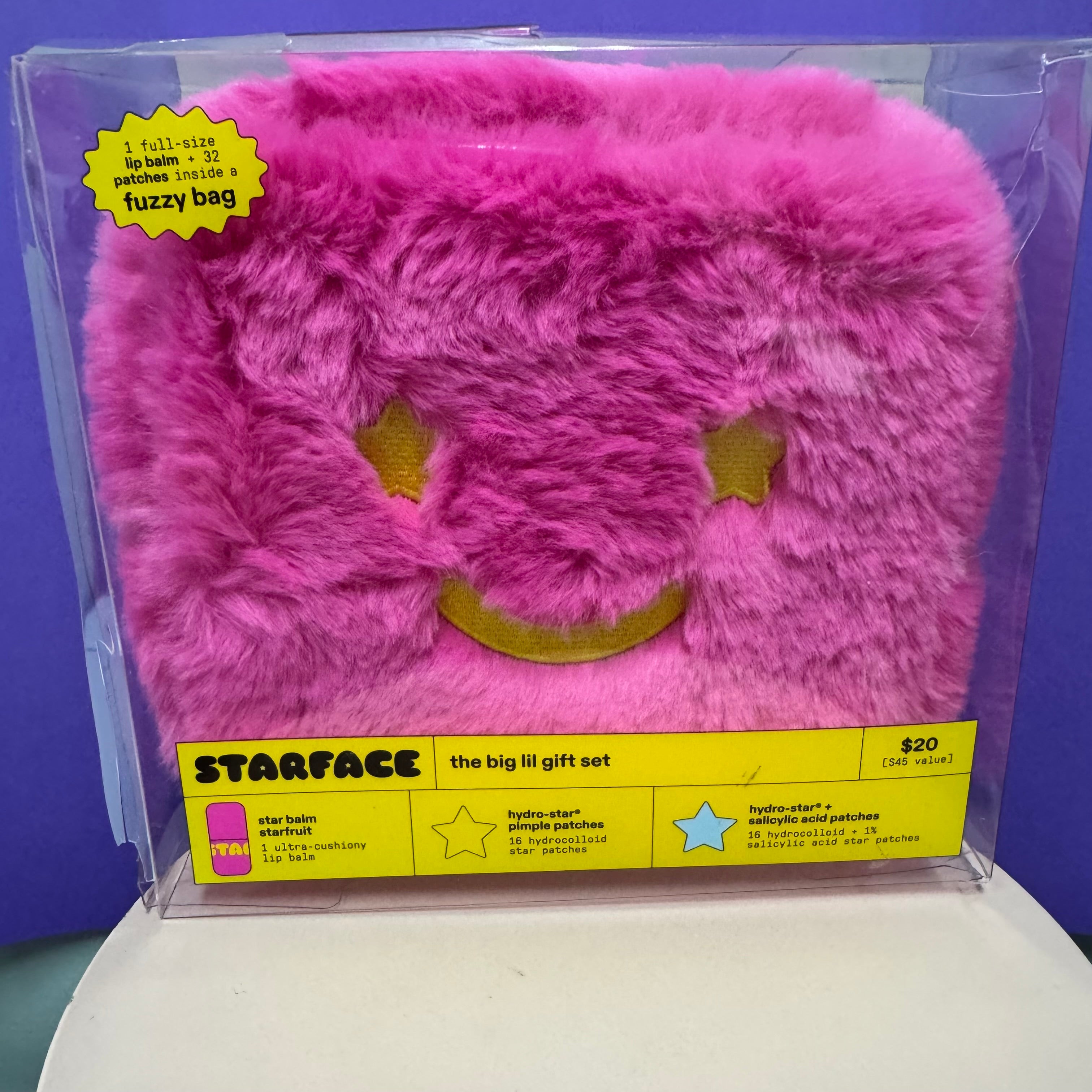 Starface “The Big Lil Gift Set” – Fuzzy Pink Smiley Bag Edition