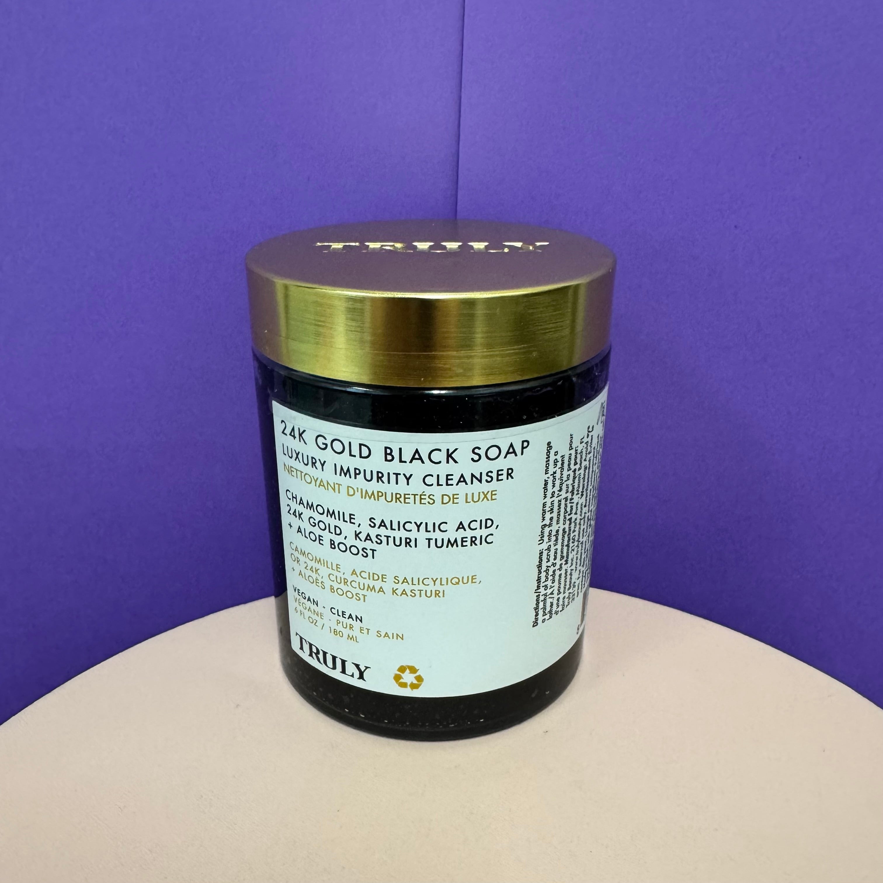 TRULY 24K Gold Black Soap – Luxury Impurity Cleanser