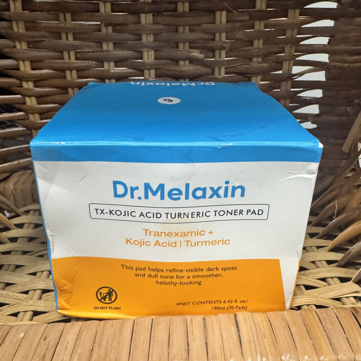 Dr. Melaxin TX-Kojic Acid Turmeric Toner Pads | Dark Spot & Brightening Treatment | 70 Pads (190ml)