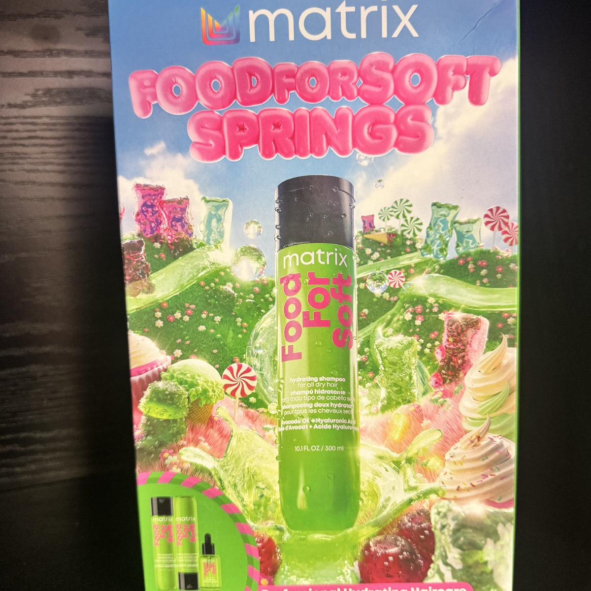 Matrix Food For Soft Springs Hydrating Haircare Gift Set | Shampoo, Conditioner & Oil Serum