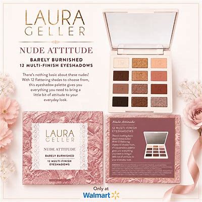 Laura Geller Nude Attitude Barely Burnished 12‑Shade Multi‑Finish Eyeshadow Palette